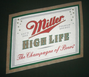 Miller High Life the Champagne of Beer Classic Banner T-Shirt Green Size XL Tall