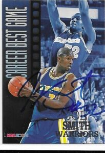 JOE SMITH Autographed Signed 1996-97 Hoops card #345 Golden State Warriors COA