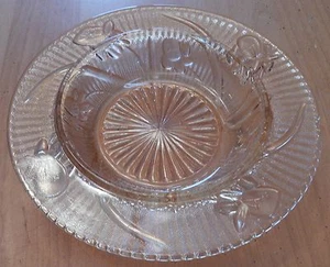 Vintage Jeannette Carnival Glass Iris + Herringbone Marigold Butter Dish w/o Lid - Picture 1 of 2