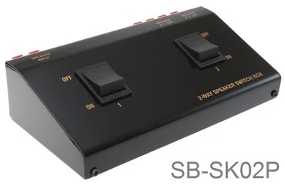 2 Way (1-in 2-out) Stereo Speaker Wire Terminal-Type Switch Box, SB-SK02P - Image 1 of 2