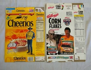 2 NASCAR Cereal Boxes Petty, Byron, Labonte: Corn Flakes & Cheerios Vintage - Picture 1 of 6
