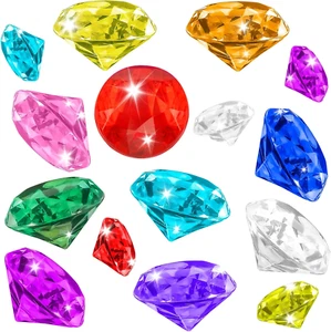 Diving Gems Pool Toys, 15 PCS Colorful Big Diamond Pool Diving Toy for Kids Ages - Picture 1 of 12