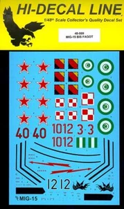 Hi Decals 1/48 MIKOYAN MiG-15 bis "FAGOT" Soviet Jet Fighter - Picture 1 of 3