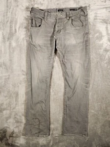 Jeans Armani J08 Para Hombre 35X31 (Etiqueta 34X32) Calce Regular Gris Denim Envejecido - Imagen 1 de 20