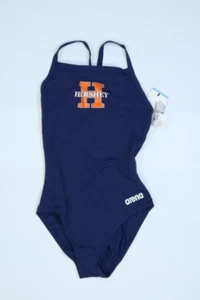 Arena Team MaxLife Swimsuit Solid Navy FL Light Drop Back 1 Piece Swimsuit 34 - Picture 1 of 9