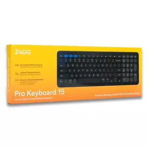 ZAGG Pro Keyboard 15 - 15" Wireless Charging Desktop Keyboard for Windows, macOS - Picture 1 of 2