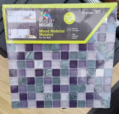 House of Mosaics Mixed Material Mosaics Wall Tile Sheet - Purple Tones - Image 1 of 3