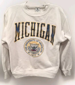 Vintage University of Michigan Crewneck Sweatshirt 90s Galt Sand USA Sm - FLAWS - Picture 1 of 9