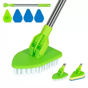 Shower Bathtub Tub & Tile Scrubber Cleaning Brush With Long Handle 46'' 2 In 1 S - Picture 1 of 7