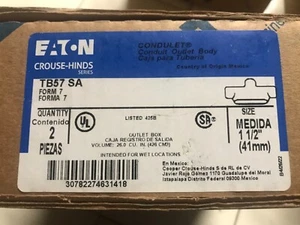 CAJA DE 2 CROUSE TRASERO TB57 SA CONDUCTO SALIDA CUERPO 1-1/2" FORMA ROSCADA 7, CU - Imagen 1 de 1