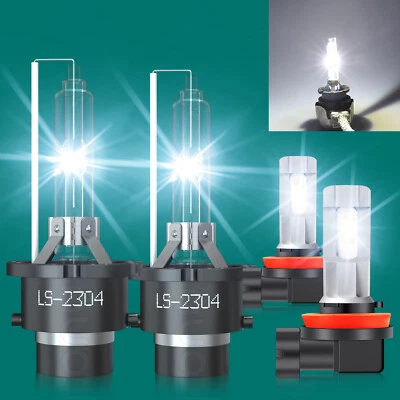 Para For Nissan Maxima 2007-2008 HID faro alto / bajo +Kit de luz antiniebla LED - Image 1 of 4