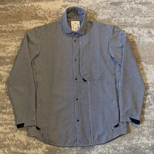 Alk Phenix Japan Crank Shirt Technical Seersucker Check Utility Black Medium - Picture 1 of 13
