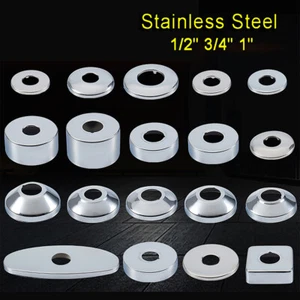 Tap Pipe Collars Cover Stainless - Pipe Shroud Rose Covers - Wall Hole Decor Cap - Picture 1 of 31
