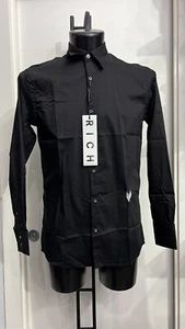 RICH JOHN RICHMOND CAMICIA IN COTONE Uomo Man Nero Tg S - Imagen 1 de 16