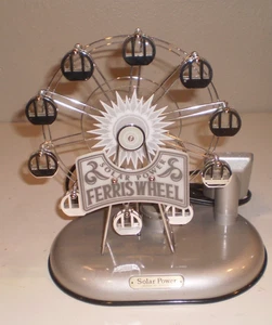 Solar Powered Ferris Wheel by Ishiguro Lighted and plug in Metal Novelty Lamp 9" - Picture 1 of 2