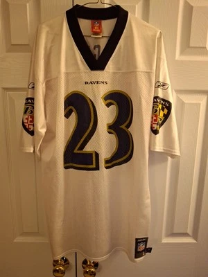 NFL 巴尔的摩乌鸦队 McGahee 23 成人 L 码橄榄球球衣  — 第 1/4 张图片