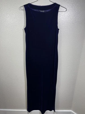 Moda International velvet velour Deep Purple Maxi Dress size M - Image 1 of 4