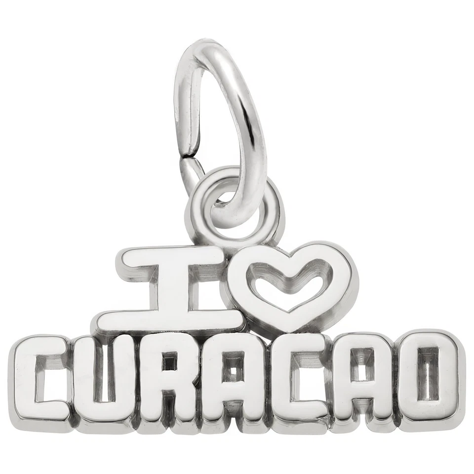 Dije I Love Curazao - Metal - Plata de ley Foto 1 de 1