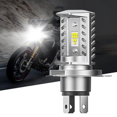 Se adapta a motocicleta H4 LED haz alto/bajo bombilla delantera súper brillante sin errores Foto 1 de 4