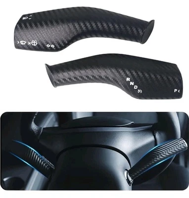 2017-2023 TESLA MODEL 3 Y CARBON FIBER TURN SIGNAL GEAR SELECTOR TRIM COVER - Image 1 of 4