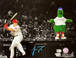 JT Realmuto Signed 11x14 Philadelphia Phillies Photo w/ Phanatic Fanatics - Picture 1 of 1