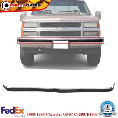 Front Bumper Trim Plastic Black/Chrome For 1988-1998 Chevrolet C1500/K1500 - Image 1 of 4