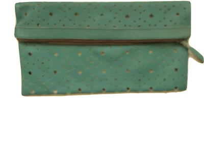 Bolso sin asas Cleobella Issa cuero verde azulado boho borla magnética cremallera recortes N Foto 1 de 4