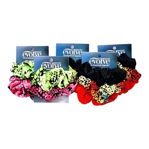 Firstline Evolve Large Elastic Hair Scrunchies, Assorted Colors - 13 Hair Ties - Picture 1 of 16