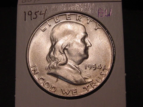 1954 FRANKLIN HALF BU NICE POPULAR DATE FREE SHIPPING Cover