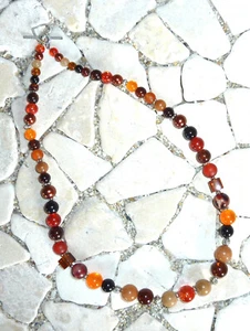 ★ Cadena mediana ★ Collar ★ terracota, marrón y naranja ★ - Imagen 1 de 2