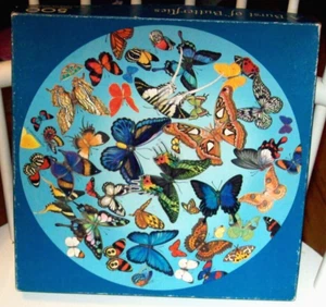 Vintage Springbok Jigsaw Puzzle ~ "A Burst of Butterflies" ~ Circular ~ COMPLETE - Picture 1 of 3