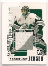 Leland Irving 07-08 In the Game Between the Pipes Crease Cut Game Jersey /90 2c