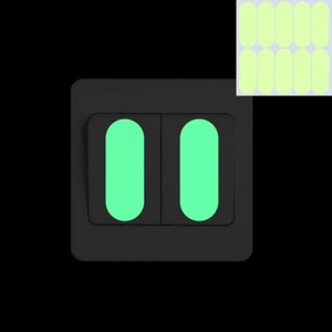 10* Luminous Glow In Dark Switch Button Sticker Indicating Night Lamp Wall Decal - Picture 1 of 12