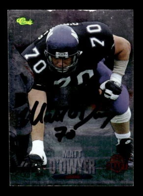 1995 Classic NFL Rookies #65 Matt O'Dwyer HAND SIGNED AUTO - Image 1 of 2
