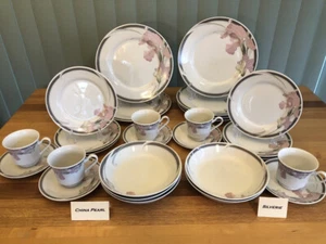 Tazas de China Perla Dulce Iris o Silverie Finas Platillos Cena Tazones para ensalada - Imagen 1 de 22