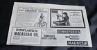 1910 Half page of adverts 'Helical Bicycle' etc THE GRAPHIC NEWSPAPER 11" X 7"