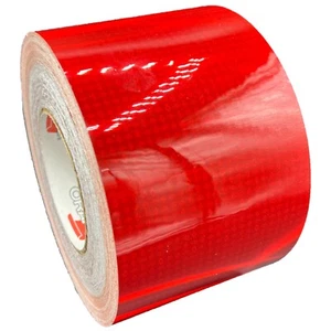Cinta Reflectante Roja 4" Oralite V82 Orafol Reflexite Tipo 5 Vispicuity DOT Seguro - Imagen 1 de 10