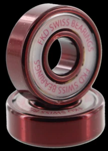 FKD "FIREBALL SWISS" SET OF 8 FACTORY PACKAGED SUPERFAST SKATEBOARD BEARINGS NIB - Picture 1 of 4