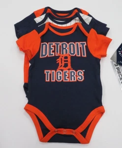 Infant Boys MLB Detroit Tigers 3 Piece Bodysuit Set Size 3-6mo NWT - Picture 1 of 12
