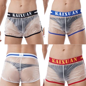Pantalones cortos boxer transparentes para hombre Trajes de baño Ropa de playa Bañador Traje de baño Pantalones - Imagen 1 de 68