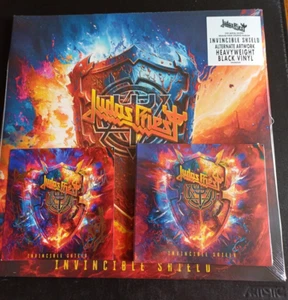 JUDAS PRIEST INVINCIBLE SHIELD ALTERNATIVE SLV LP,CD &SIGNED /AUTOGRAPH CARD - Picture 1 of 6