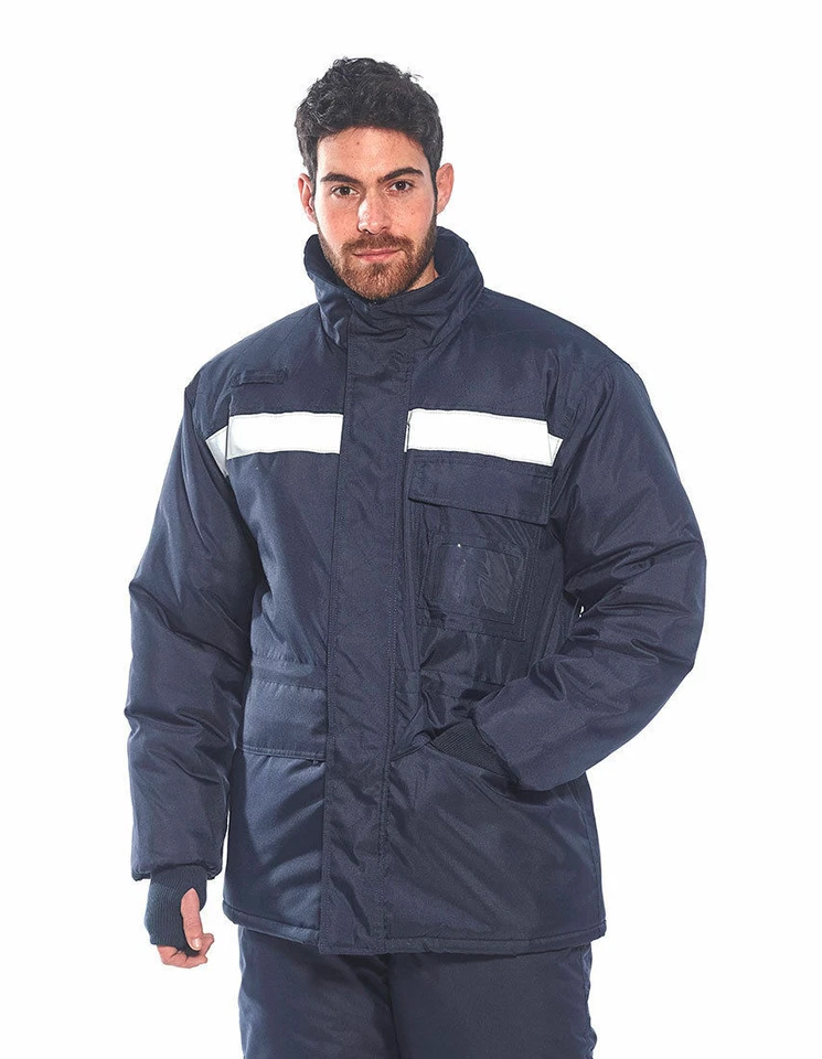 Portwest CS10 ColdStore Quilt Lined Polyester Reflective Hooded Safety Jacket - Image 1 of 4