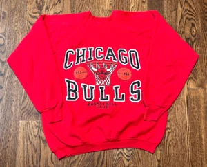 Vintage Chicago Bulls Sweatshirt XL 80s NBA Basketball Air Jordan - Picture 1 of 3