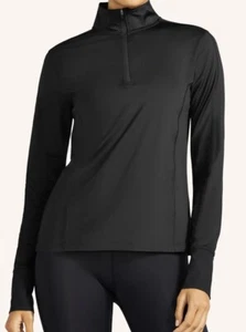 PELOTON Women's Warm Up 1/4 Zip Pullover with Thumbholes Size XL Black - Picture 1 of 5