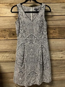 Tommy Hilfiger Dress Women's 4 Blue White Classic Sleeveless Knee Length - Picture 1 of 5