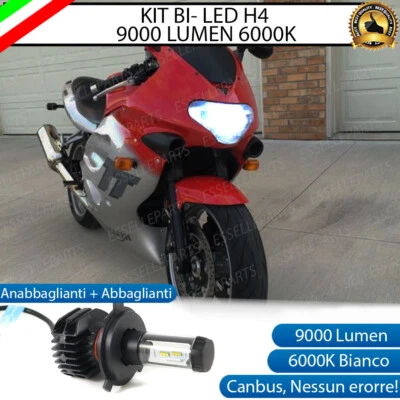 LAMPADA LED H4 6000K 9000 LUMEN CANBUS TRIUMPH TT 600 MOTO NO AVARIA LUCE BIANCA - Immagine 1 di 4