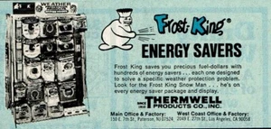 1978 Vintage Print Ad Frost King Energy Savers Thermwell Products Co Inc. - Picture 1 of 2