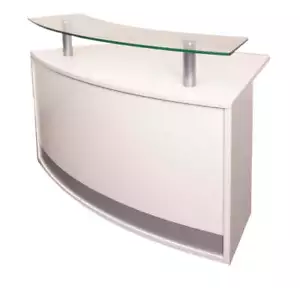 NNE Vibe Curved Reception Counter with Glass Hob Top - Picture 1 of 4