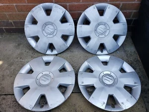 Set of Genuine Suzuki Swift 15" Wheel Trims Hub Caps x4 Splash - Picture 1 of 10