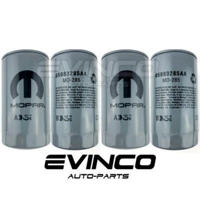 Juego de 4 filtros de aceite de motor diésel Mopar 1990-2017 Dodge Ram 2500 3500 5,9 L 6,7 L Foto 1 de 4